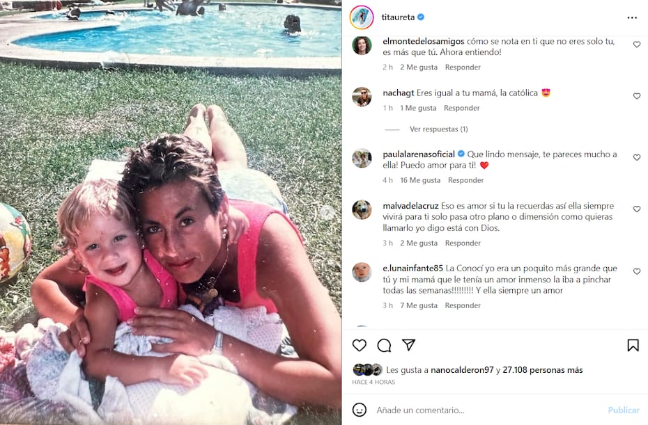 Tita Ureta comparte emotiva reflexión a 26 años de la muerte de su madre