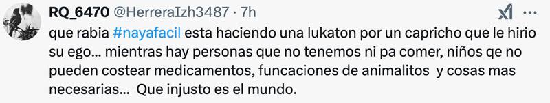 La infuencer se llenó de críticas.