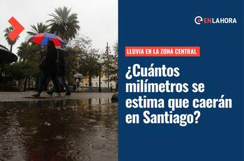Emiten alerta por lluvia "moderada a fuerte" en la zona central: ¿Cuántos milímetros se estima que caerán en la Región Metropolitana?
