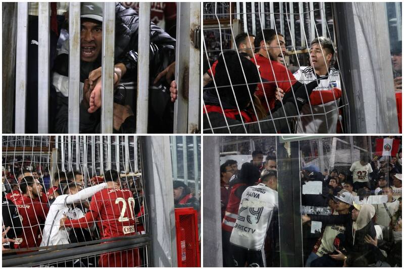 no pudo terminar el amistoso ante Universitario de Perú por los incidentes en las tribunas. Fotos: Agencia Aton.