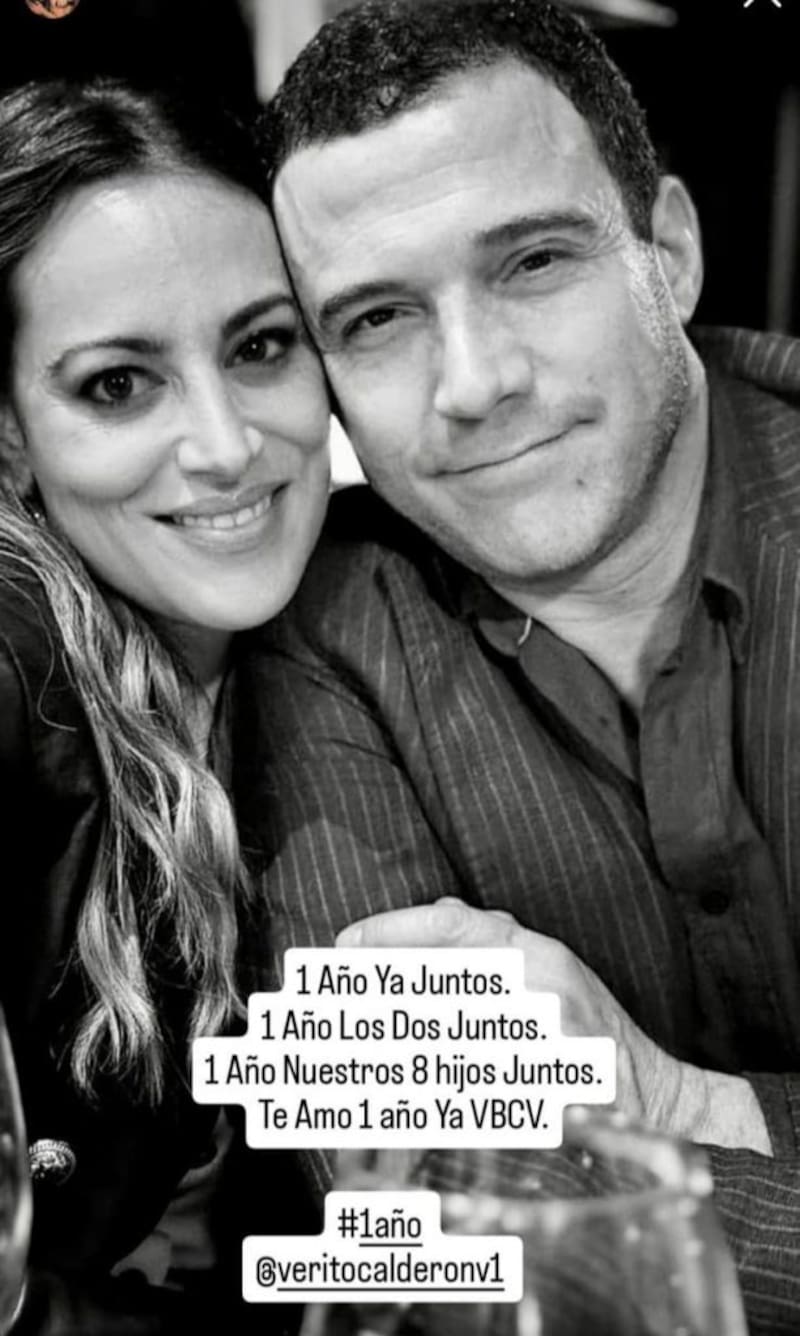 Comparte a través de su cuenta de Instagram una foto celebrando su primer año de relación con Verónica Calderón.