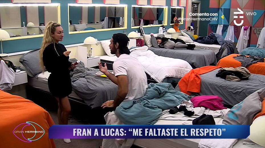 Francisca Maira y Lucas Crespo tuvieron una fuerte pelea que habría hecho que el último tome la decisión de irse de "Gran Hermano" Chile.