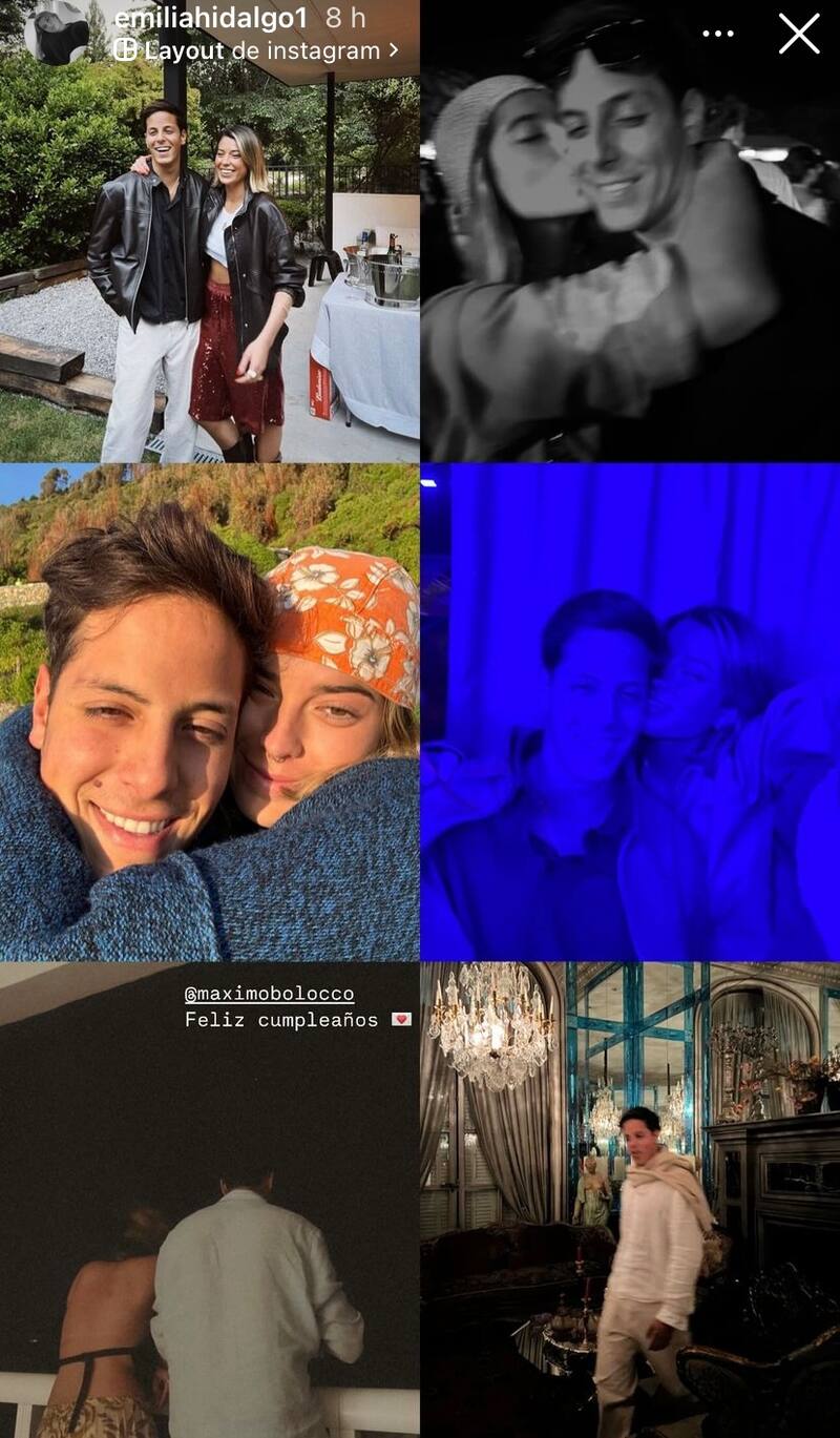 Emilia Hidalgo felicito a Máximo Ménem por su cumpleaños.