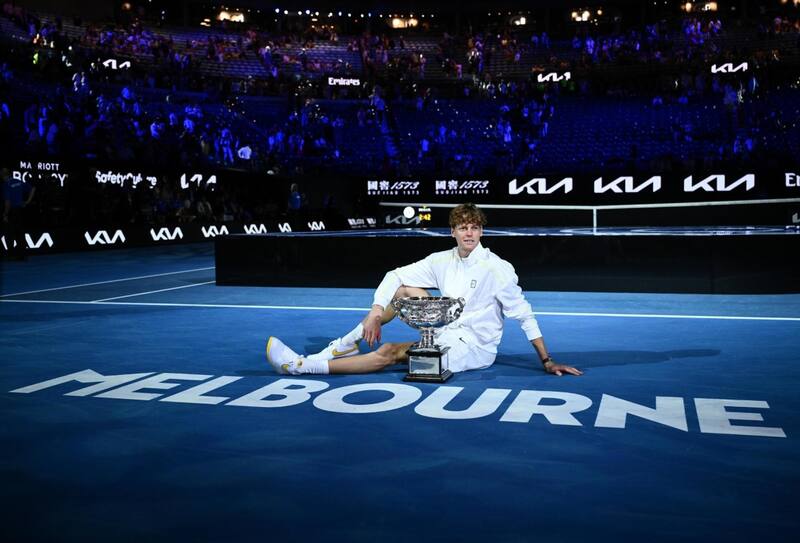 flamante bicampeón del Abierto de Australia. Foto: EFE.
