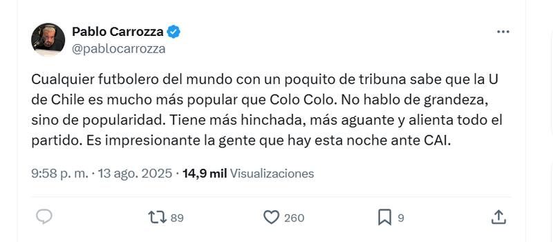 La opinión del periodista argentino.
