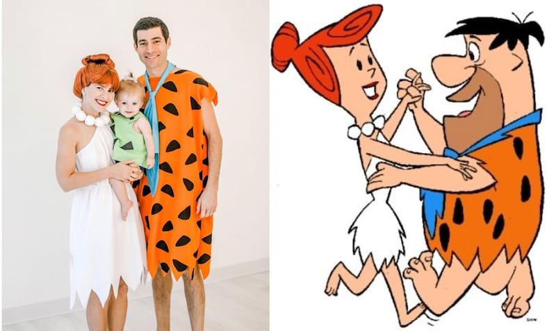 Son muy fáciles de recrear los personajes de Pedro y Vilma Picapiedra.