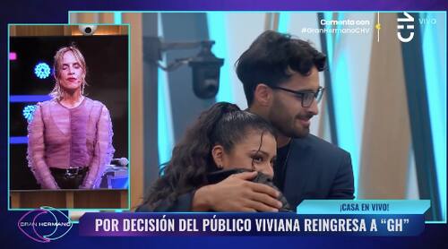 Viviana Acevedo reingresó a "Gran Hermano" Chile. Foto: CHV.
