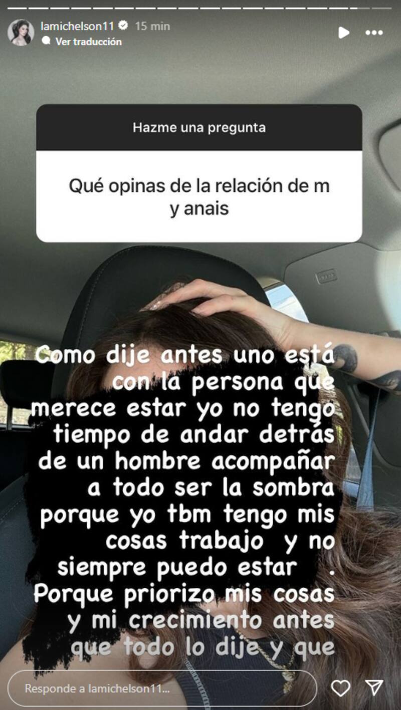 Ignacia Michelson da su opinión respecto de la relación de Marcianeke y Anaís Vilches.