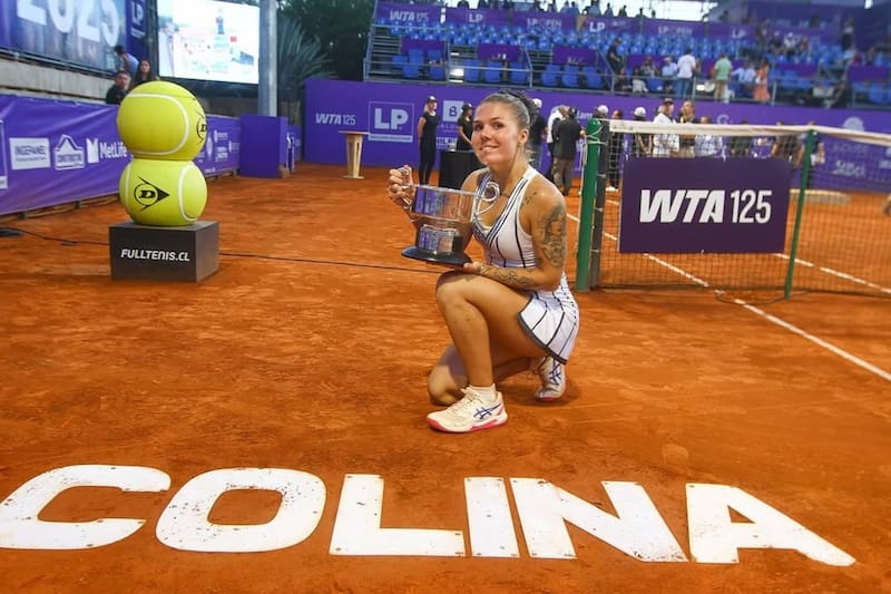La tenista ucraniana ingresó al Top 100 luego de ganar el WTA 125 de Colina en Chile. Foto: @_drones4ua.org_