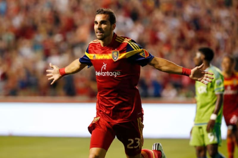 El ex delantero en su paso por Real SAlt Lake de Estados Unidos.