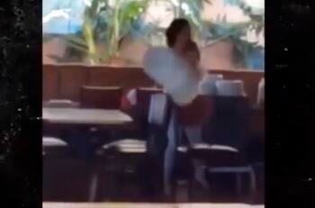 Viral: Mujer en topless entra a un restaurant en Miami a quebrar patos