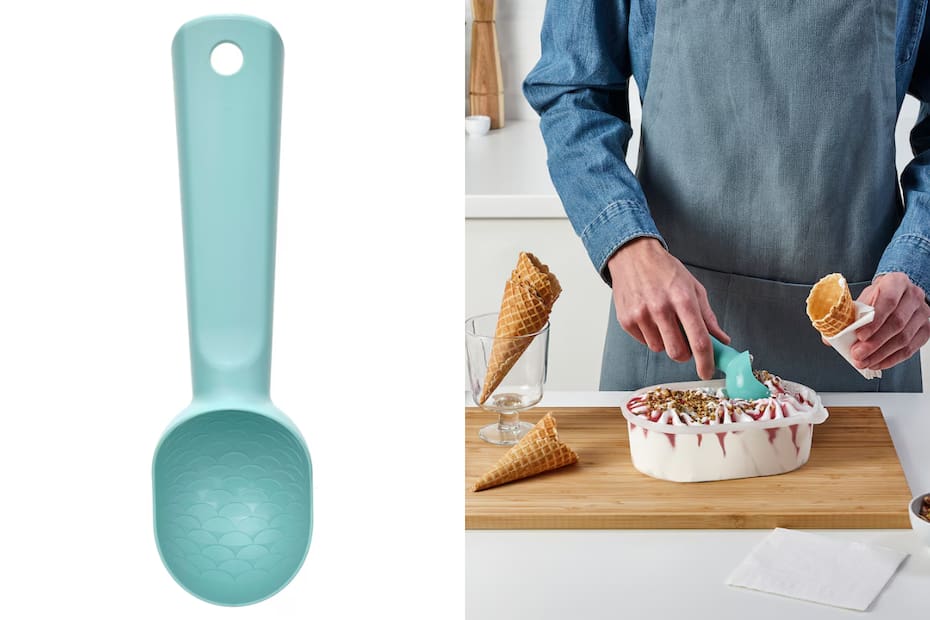 Disfruta de tu helado favorito con esta colorida y resistente cuchara.