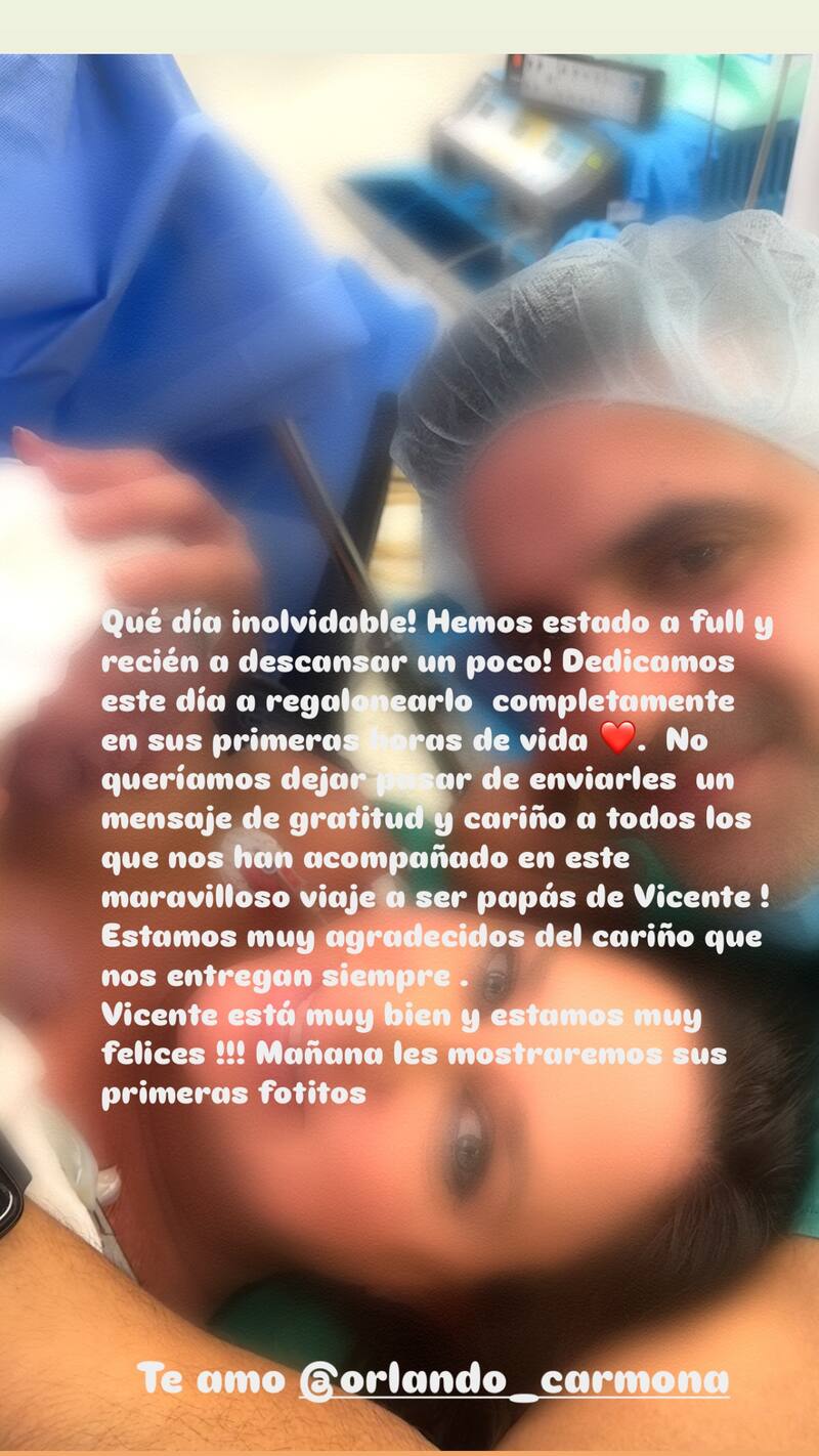 El mensaje de la bailarina ante el nacimiento de su hijo.