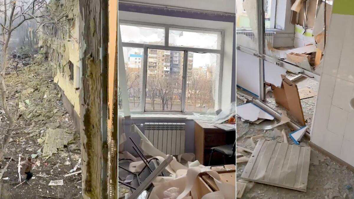 VIDEO | Denuncian ataque ruso a hospital de maternidad ucraniano: edificio quedó en ruinas