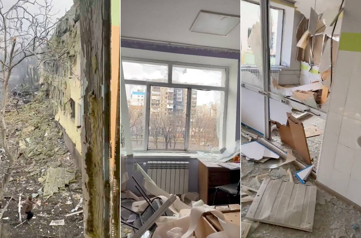 VIDEO | Denuncian ataque ruso a hospital de maternidad ucraniano: edificio quedó en ruinas