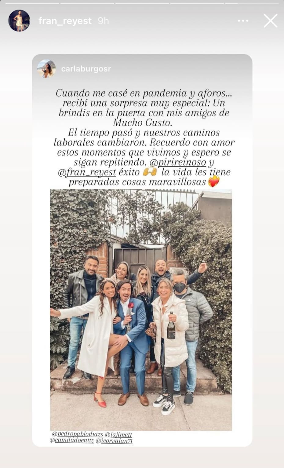 Recibió un mensaje de su colega en Instagram.