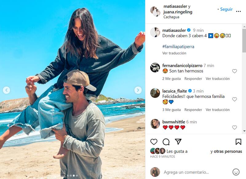 La linda publicación de Juanita Ringeling y Matías Assler.