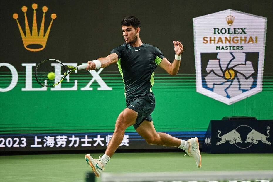 Alcaraz en el Masters 1000 de Shanghai.
