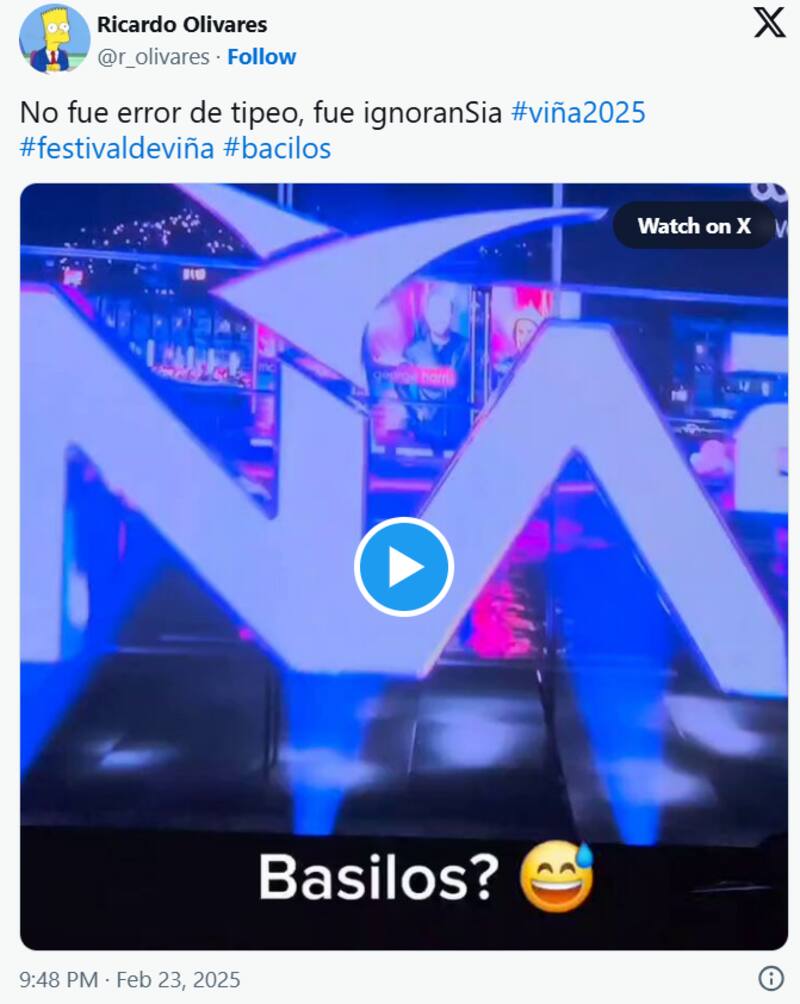 se mostraron molestos al notar la falta de ortografía en el nombre del dúo argentino Bacilos en las gráficas del Festival de Viña 2025.