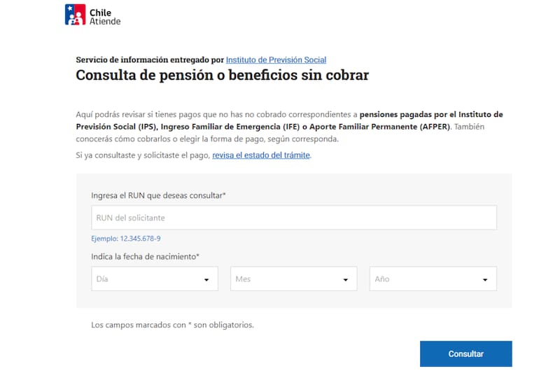 Revisa si tienes pensiones o bonos por cobrar.