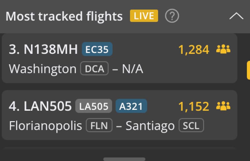 Plataforma: FlightRadar.
