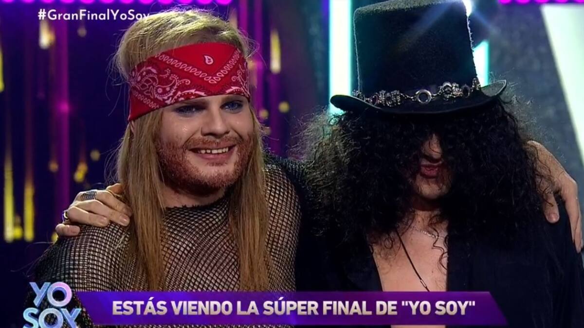 Gran Final "Yo Soy": Imitador de Axl Rose se quebró en vivo con el saludo de su pequeña hermana