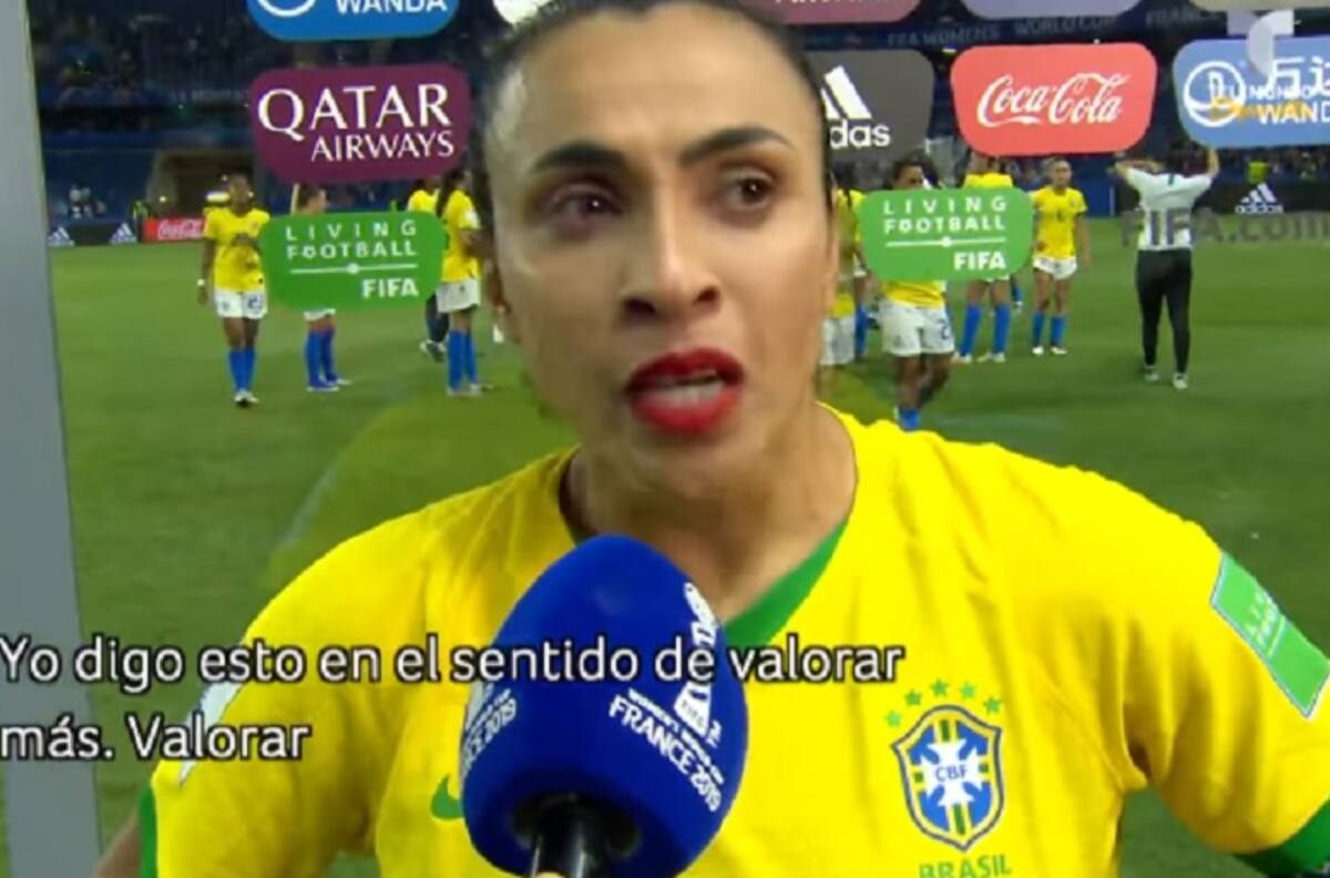 El emocionante consejo de Marta tras la eliminación de Brasil de la Copa del Mundo Femenina