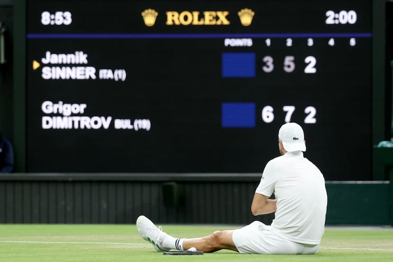 Iba ganándole a Sinner y se tuvo que retirar. Foto: EFE.