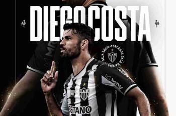 Más competencia para Eduardo Vargas: Atlético Mineiro oficializó a Diego Costa como nuevo refuerzo