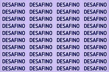 Test visual: ¿Puedes encontrar la palabra diferente a "DESAFINO" en menos de 15 segundos?