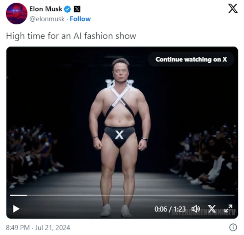 El dueño de la red social compartió el video a través de su cuenta personal.