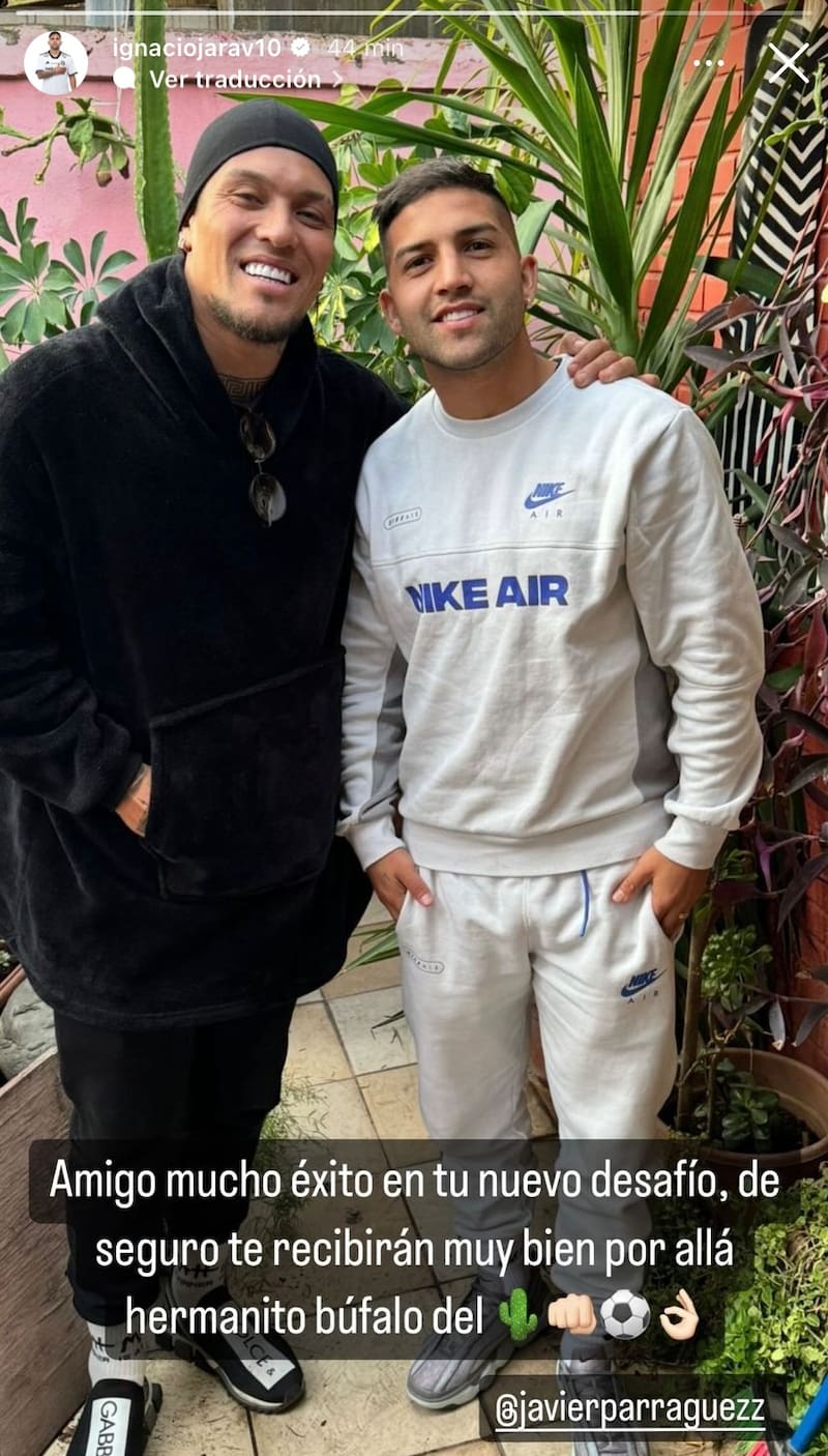 Ignacio Jara confirma el nuevo destino de Javier Parraguez en su Instagram.