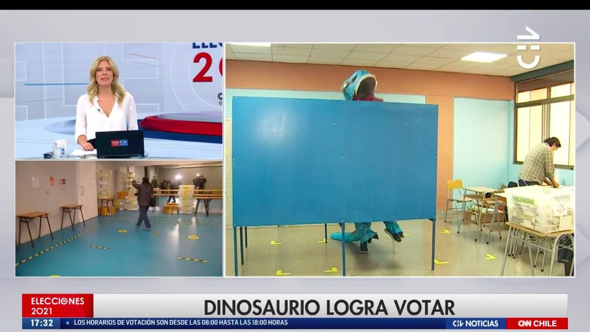 "Dejaron votar al dinosaurio Raw": Rafael Cavada y Monica Rincón entre risas conocer a un singular elector