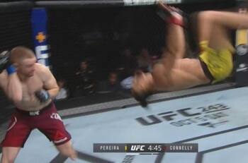 Humillación: Luchador de UFC dio show de acrobacias pero perdió pelea