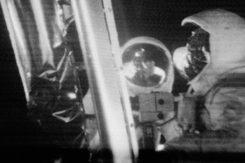 Neil Armstrong y Edwin “Buzz” Aldrin en la superficie de la Luna.