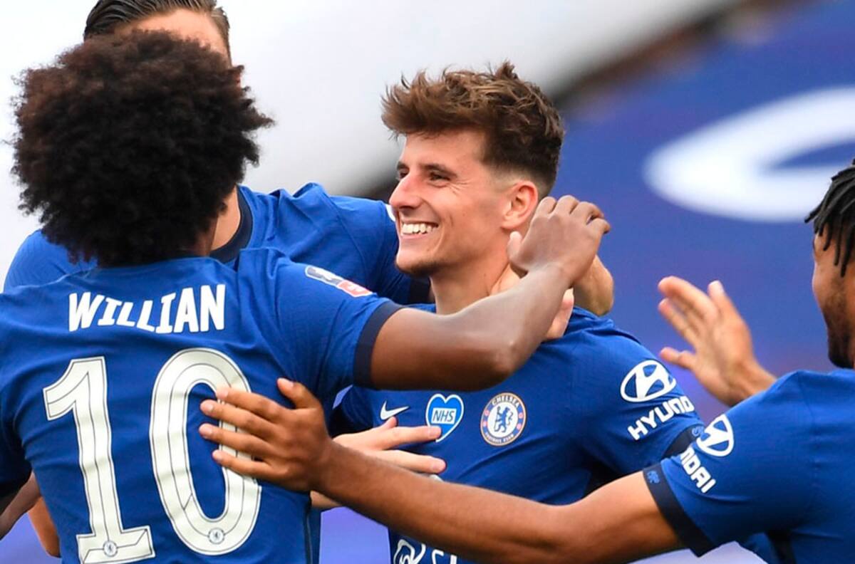 Con este gol de Mason Mount, Chelsea estiró la ventaja sobre Manchester United