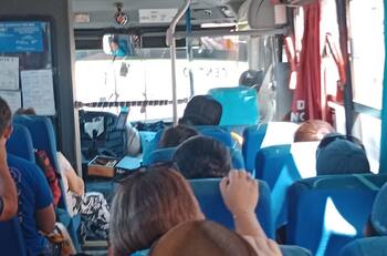 VIDEO | A casi 90 km/h: Bus baja a gran velocidad por la ruta que conecta Alto Hospicio con Iquique