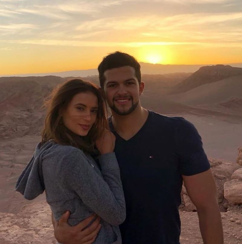 Julia Fernandes junto a su ex pareja, Jorge Silva.