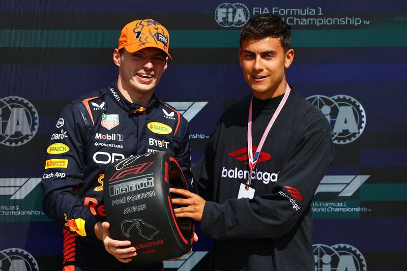 recibió el premio de la pole junto a Paulo Dybala