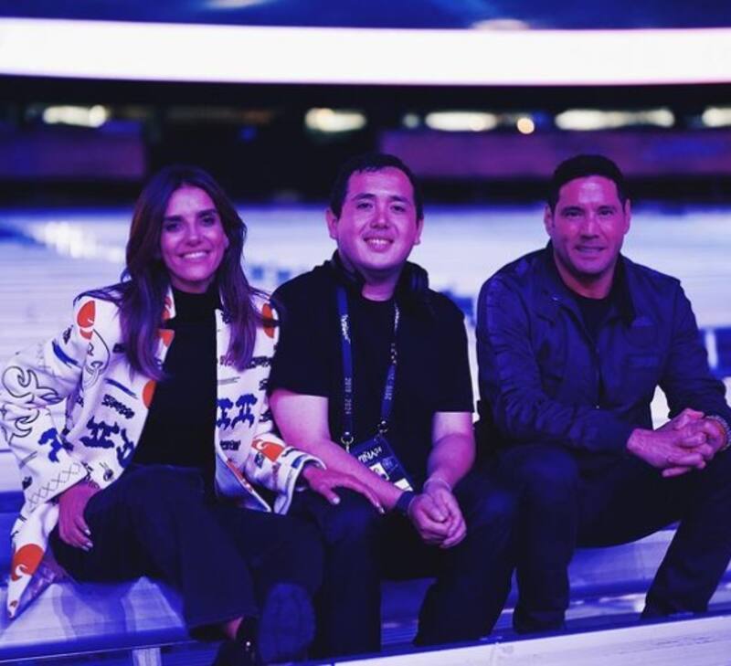Daniel Merino junto a los animadores del Festival de Viña 2024. Créditos: Instagram