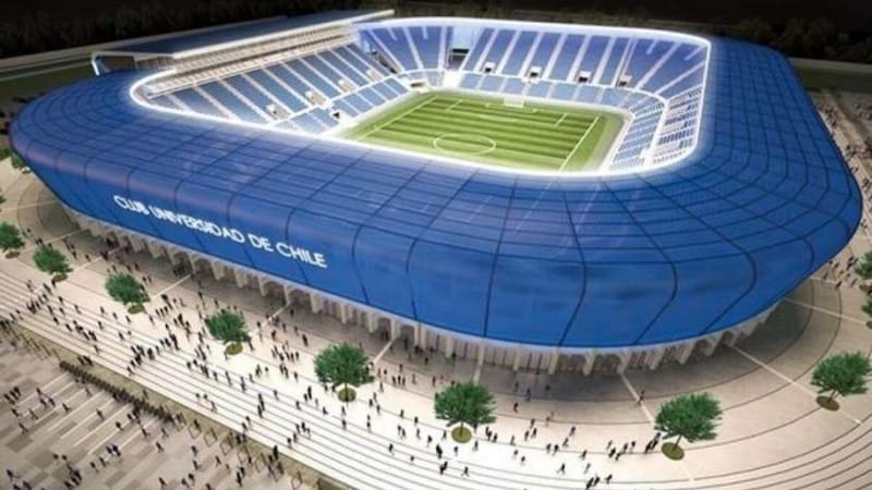 Maqueta presentada en la gestión de Carlos Heller como posible estadio de la U.
