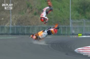 VIDEO | ¡Salió volando! La tremenda caída de Marc Márquez en Moto GP