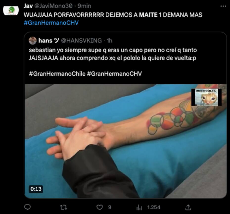 Algunos piden que todavía no salga Maite Phillips de "Gran Hermano" Chile. Foto: Twitter.
