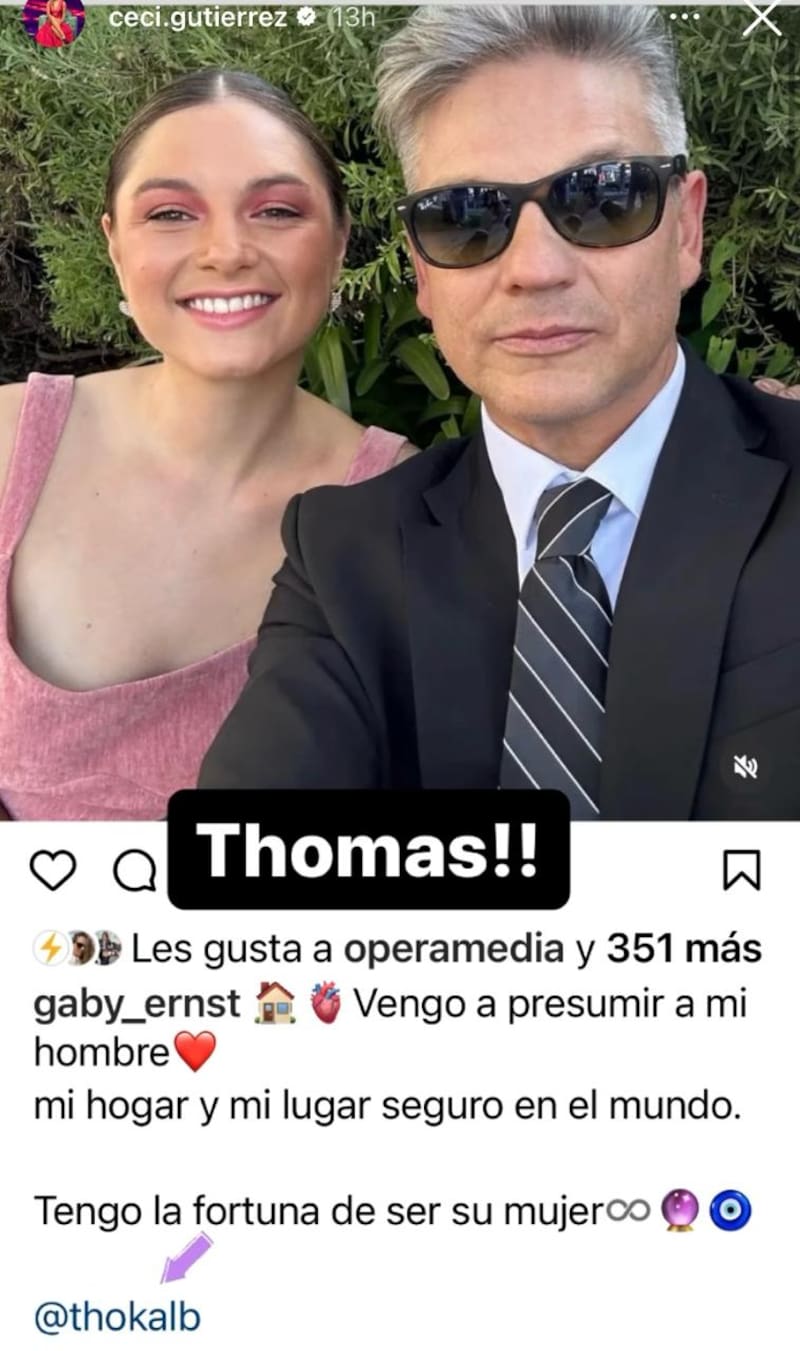 Gabriela Ernst y Thomas Kalbenn son pareja.