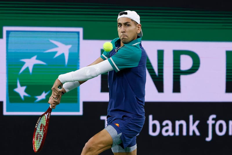 Alejandro Tabilo viene de hacer segunda ronda en el Masters 1000 de Indian Wells. Foto: Agencia EFE.