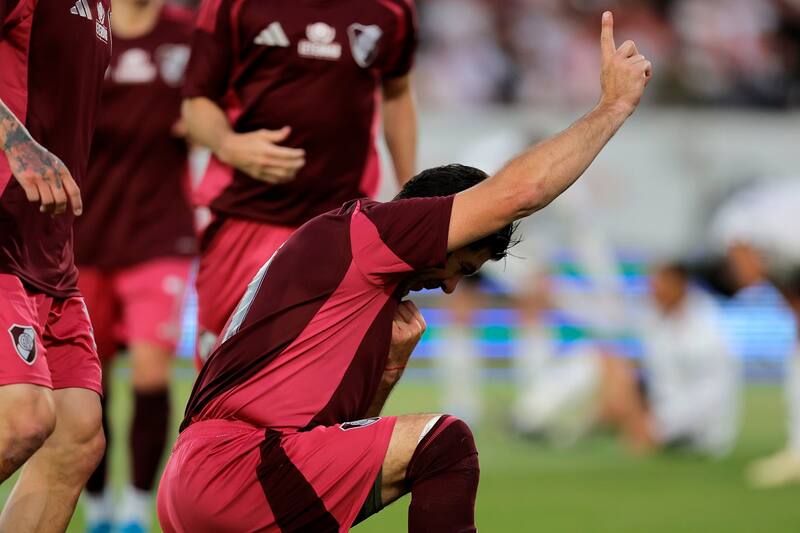 en duelo de leyendas de Colo Colo vs River Plate. Agencia Aton