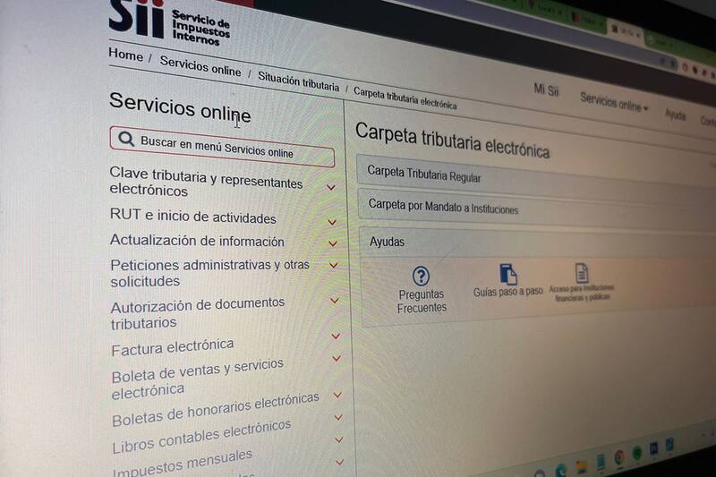 Así se ve el servicio en el SII. Créditos: EnLaHora