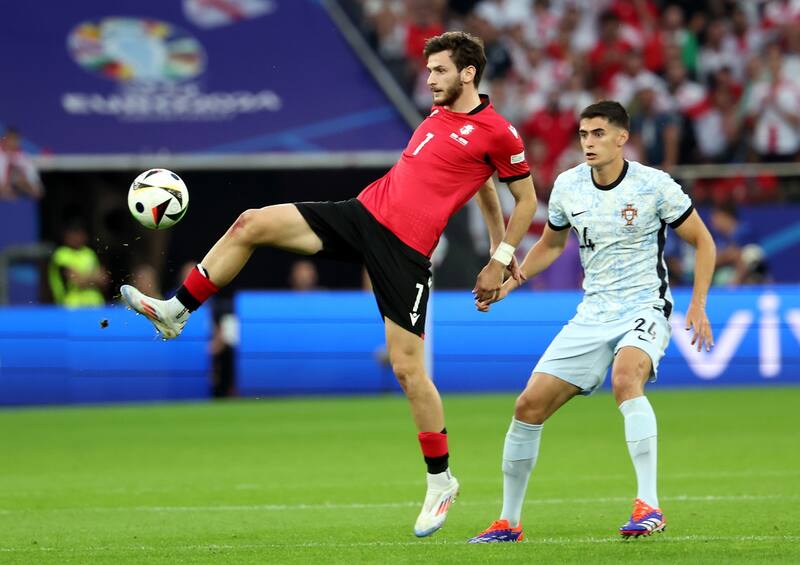 Khvicha Kvaratskhelia, figura de Georgia. EFE