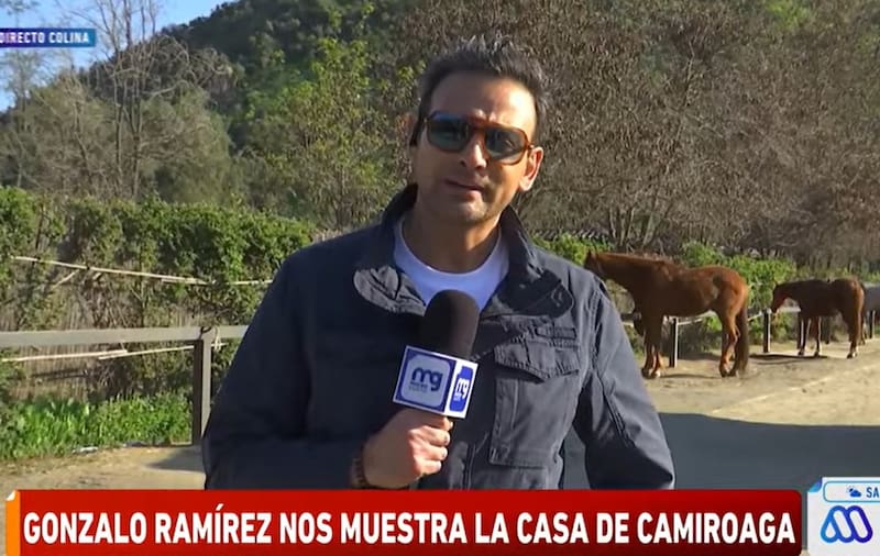Gonzalo Ramírez desde la casa de Felipe Camiroaga. Créditos: Pantallazo Mega
