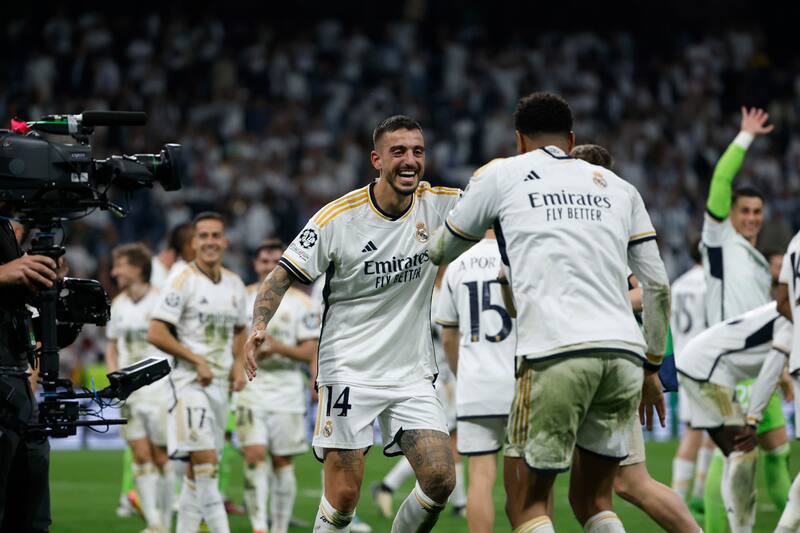 Joselu fue la figura del triunfo del Real Madrid.